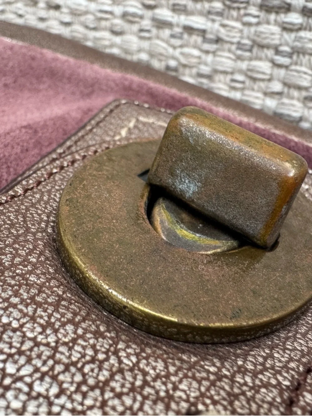 Coach Legacy Ali Shoulder Flap Bag in Plum Suede - Picture 9 of 17